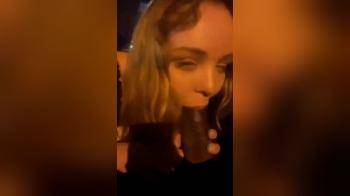 video of Slutty girl sucks cock during bouncer check