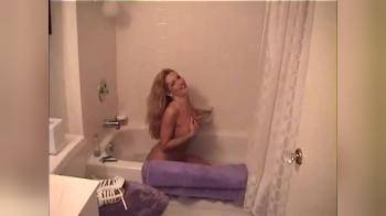 video of she is washing herself