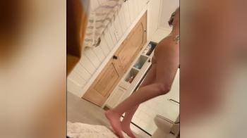 video of Bathroom Undressing Then Getting in Shower