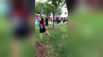 video of Hot wife Rachel doing public cartwheel upskirt at Lollapalooza