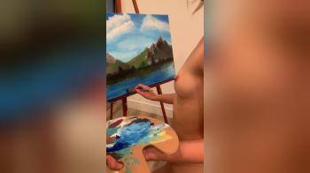 video of Can t take an art class in person, so I took it upon myself