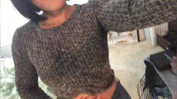 video of Sweater weather means no bra