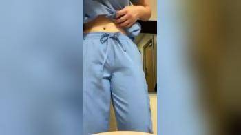 video of Just another nurse flashing in her scrubs for our enjoyment