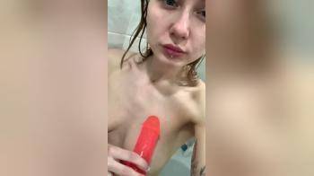 video of she brings her dildo into the shower part 3