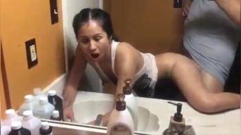 video of Took Indonesian woman into public shower