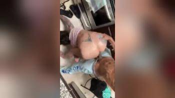 video of Tattoed couple film fuck in the kitchen