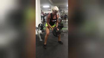 video of Granny at the gym 2