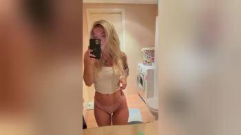 video of blonde flashing her breasts