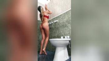video of my GF in bathroom dildoing