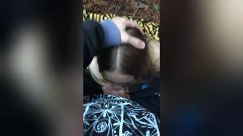 video of Swallowing cum in nature