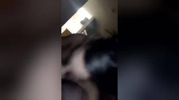 video of Sexy girl taking a big load in her mouth and makes a big mess