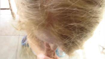 video of Blonde girl get sprayed