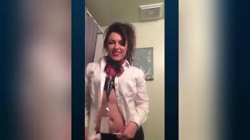 video of Real Canadian Central Mountain Air Stewardess Strips