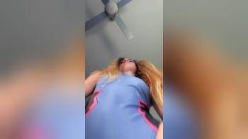 video of view from below on this fit girl