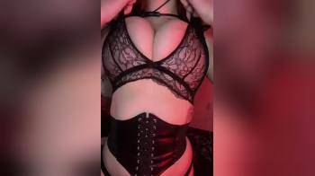 video of busty goth in lingerie