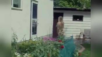 video of Running back inside naked
