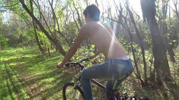 video of Yesterday Bike Ride In The Forest topless