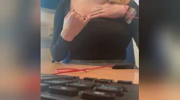 video of Getting my boobs out at the office before it s more fun that way