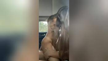 video of Couple fucks in car outside of their house