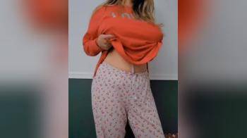 video of enormous pajama tit drop