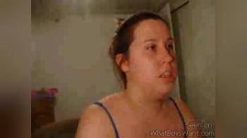 video of chubby girl flashing webcam