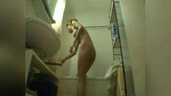 video of girl in shower