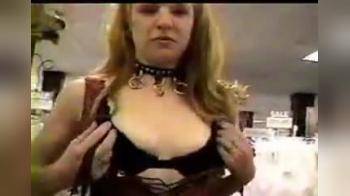 video of Flashing and fingering in the store