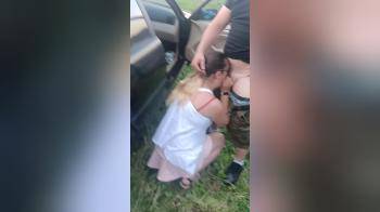 video of blowjob next to the car by wife