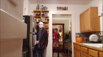 video of Hot cheerleader and Michael Myers cosplay fuck