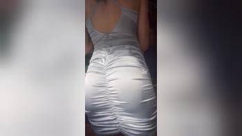 video of Pulling up dress to show pussy