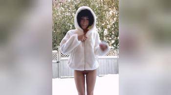 video of Sexy brown snow bunny