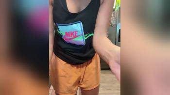 video of Strips out of her clothes