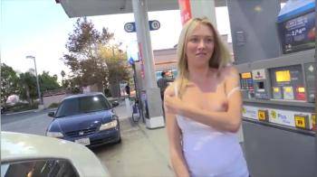video of Flashing at a Gas Station