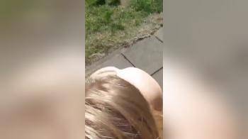 video of Pov blonde gets facial outside