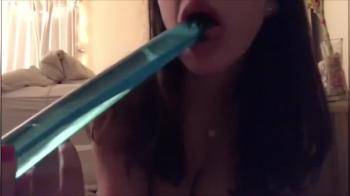video of Long bubble toy gives her satisfaction