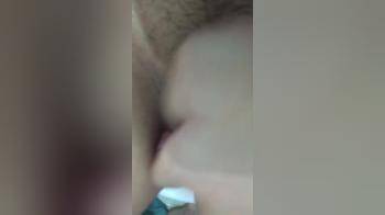video of fingering her hairy cunt close up