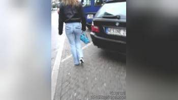 video of sexy jeans walk