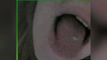 video of blonde with tongue ring