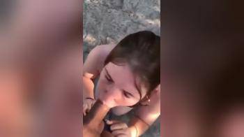 video of busty girl sucking dick at the beach