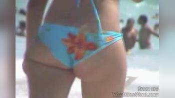 video of butt at beach