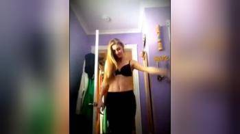 video of Shy girl gets naked strips in her dorm room