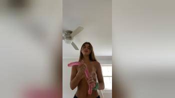 video of throating her double dildo