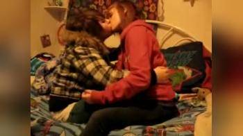 video of Young college lesbians make out