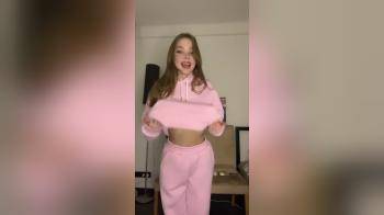 video of strip out of her pink sweats