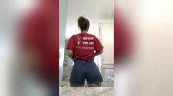 video of Football fan showing off her ass