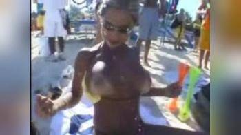 video of Fun girl on the beach