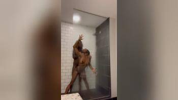 video of Black couple Fucking in the shower