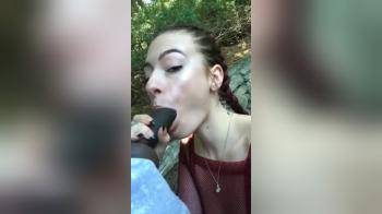 video of sucking bbc in park and filming herself