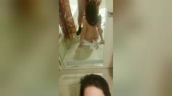 video of facial on bathroom floor