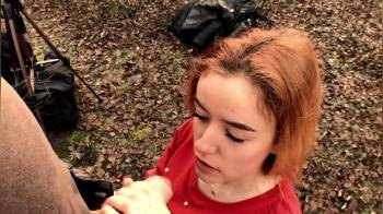 video of Perfect GF on her knees on a hike
